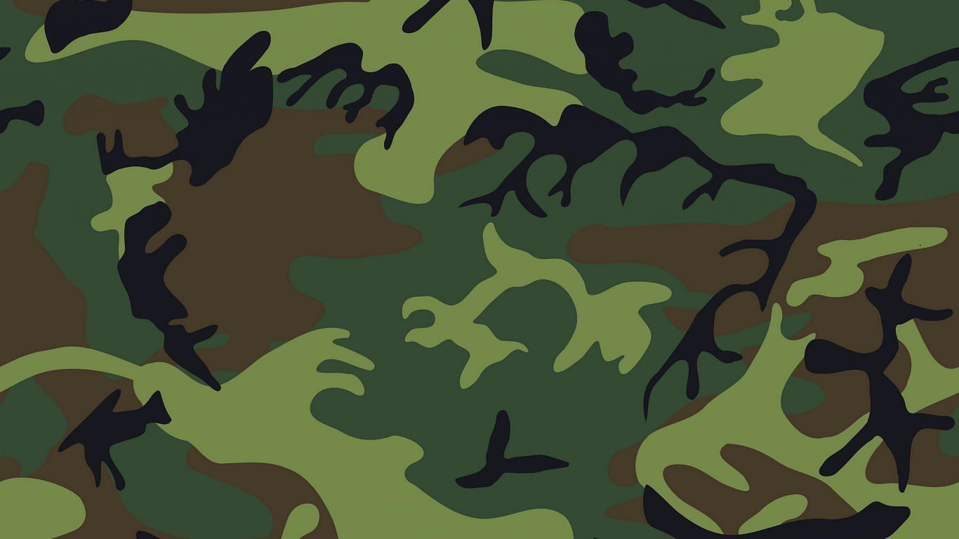 Textile Camouflage Vert Noir et Marron. Wallpaper in 1366x768 Resolution