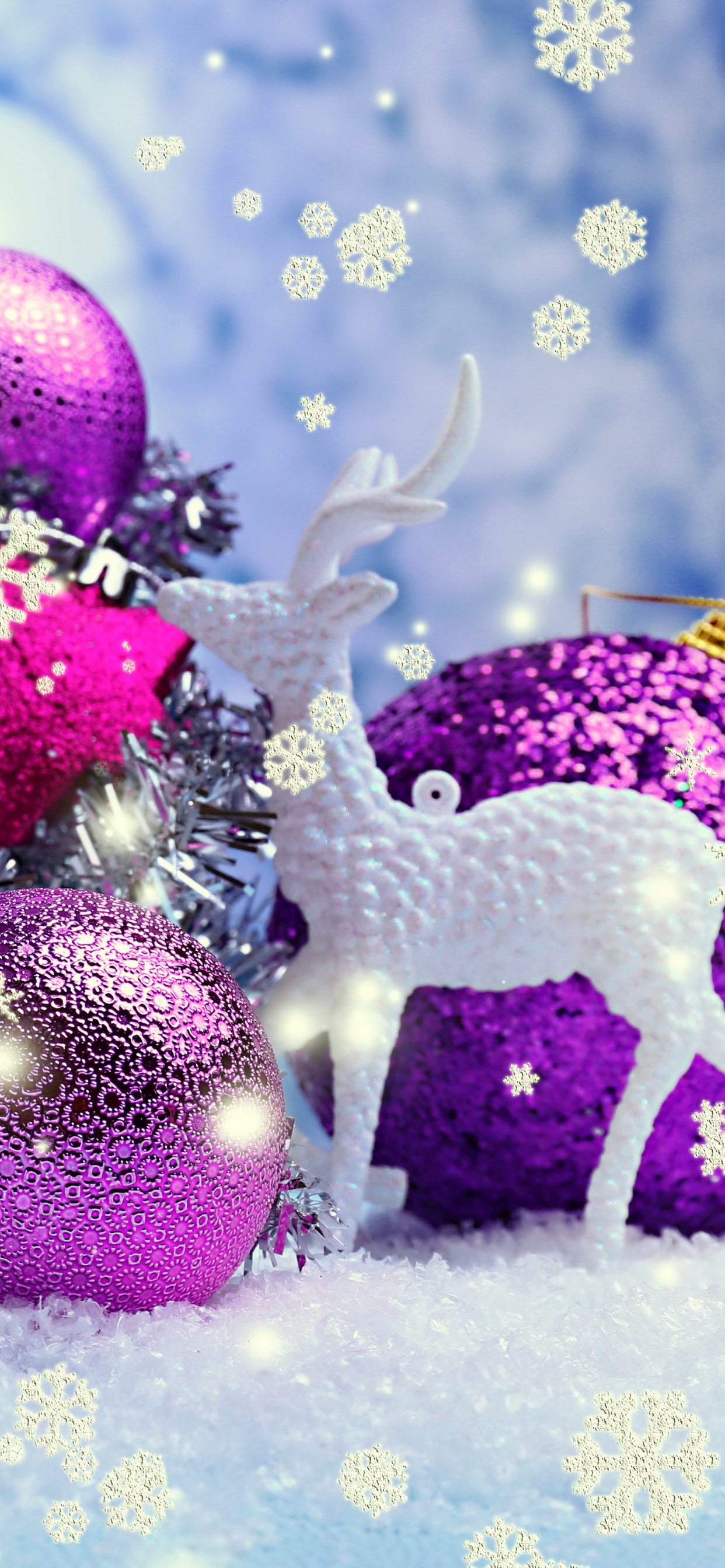 Weihnachten, Purpur, Christmas Ornament, Weihnachtsdekoration, Schneeflocke. Wallpaper in 1242x2688 Resolution