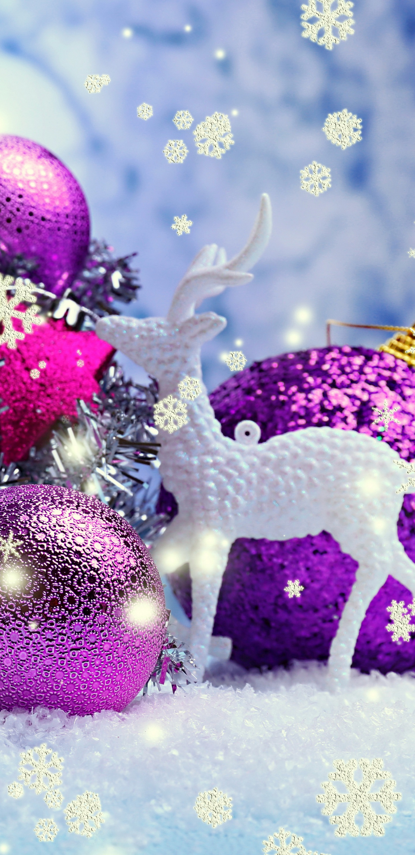 Weihnachten, Purpur, Christmas Ornament, Weihnachtsdekoration, Schneeflocke. Wallpaper in 1440x2960 Resolution