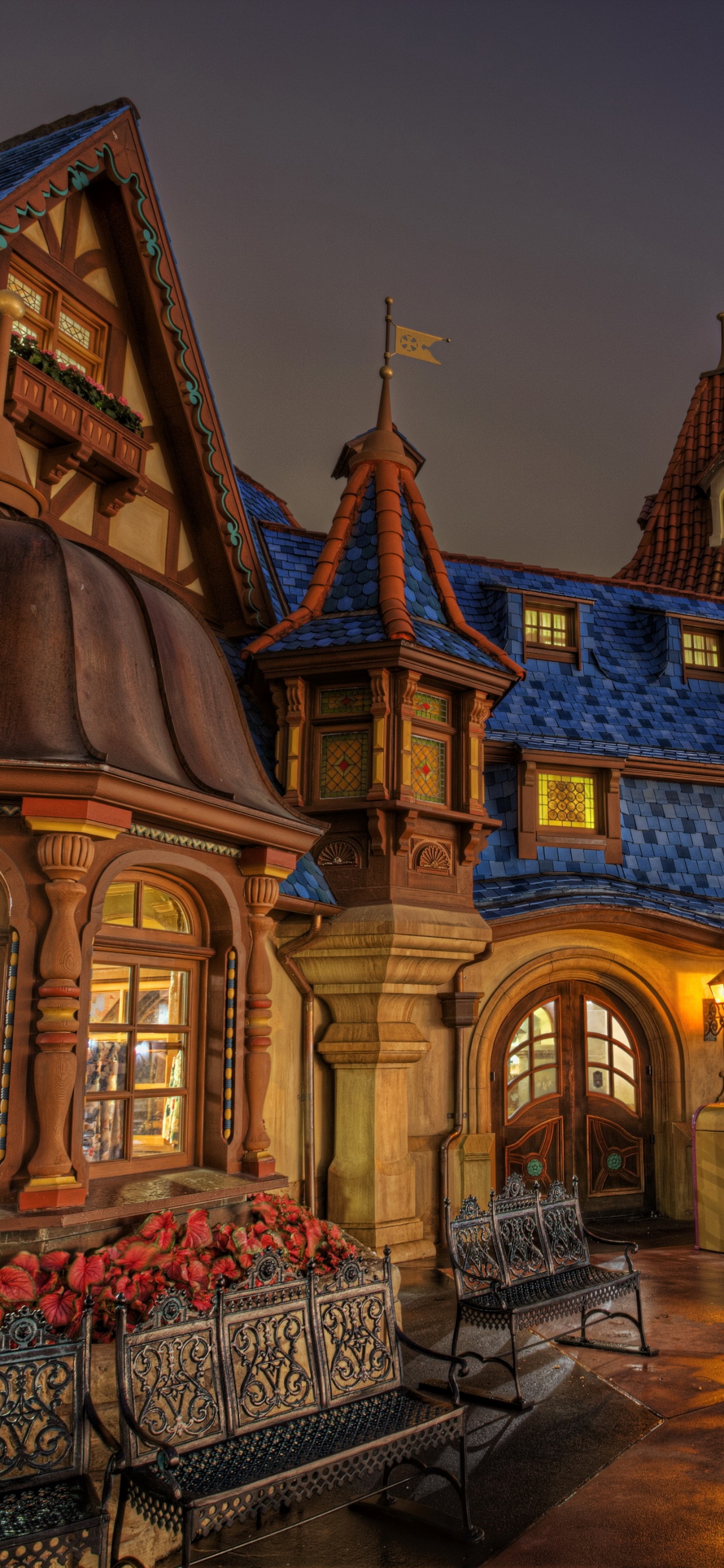 Edificio de Hormigón Marrón y Blanco Durante la Noche. Wallpaper in 1242x2688 Resolution