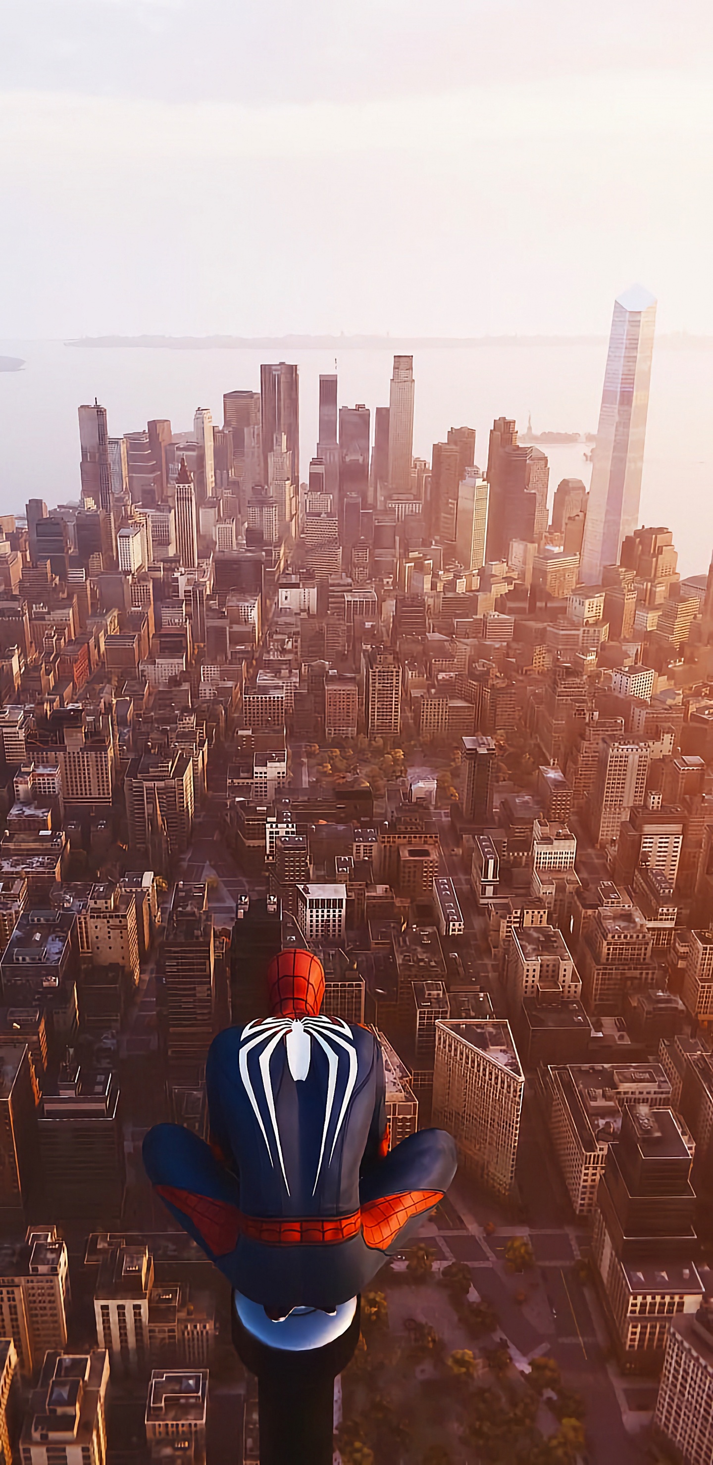 Spiderman-Stadt, Spider-man, Marvels Spider-Man City im Krieg, Arzt Oktopus, New York. Wallpaper in 1440x2960 Resolution