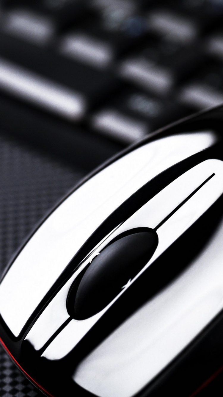 Souris D'ordinateur Sans Fil Noir et Rouge. Wallpaper in 750x1334 Resolution