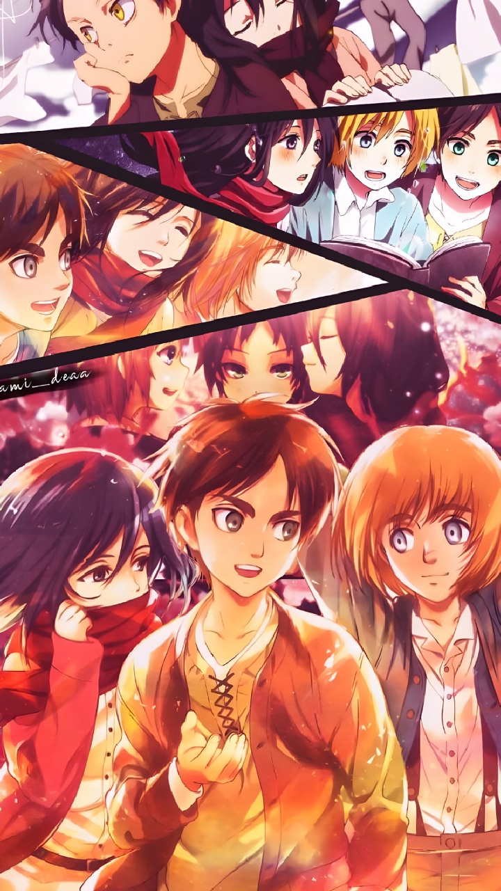 Anime, Dayz-Anime, Zeichentrickfilm, Angriff Auf Titan Eren Mikasa Armin, Eren Yeager. Wallpaper in 720x1280 Resolution