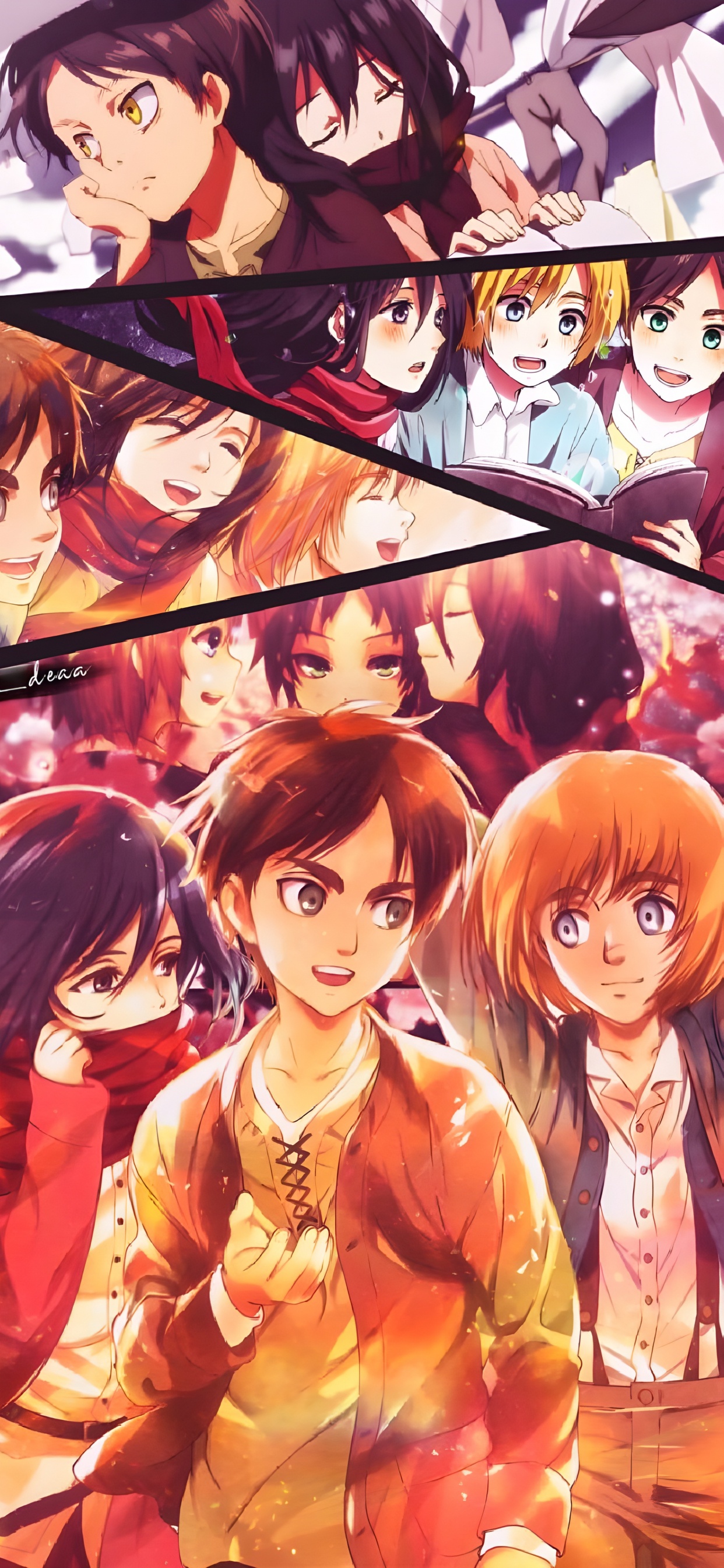 L'anime, Anime, Dessin Animé, L'Attaque Des Titans Eren Mikasa Armin, Eren Yeager. Wallpaper in 1242x2688 Resolution