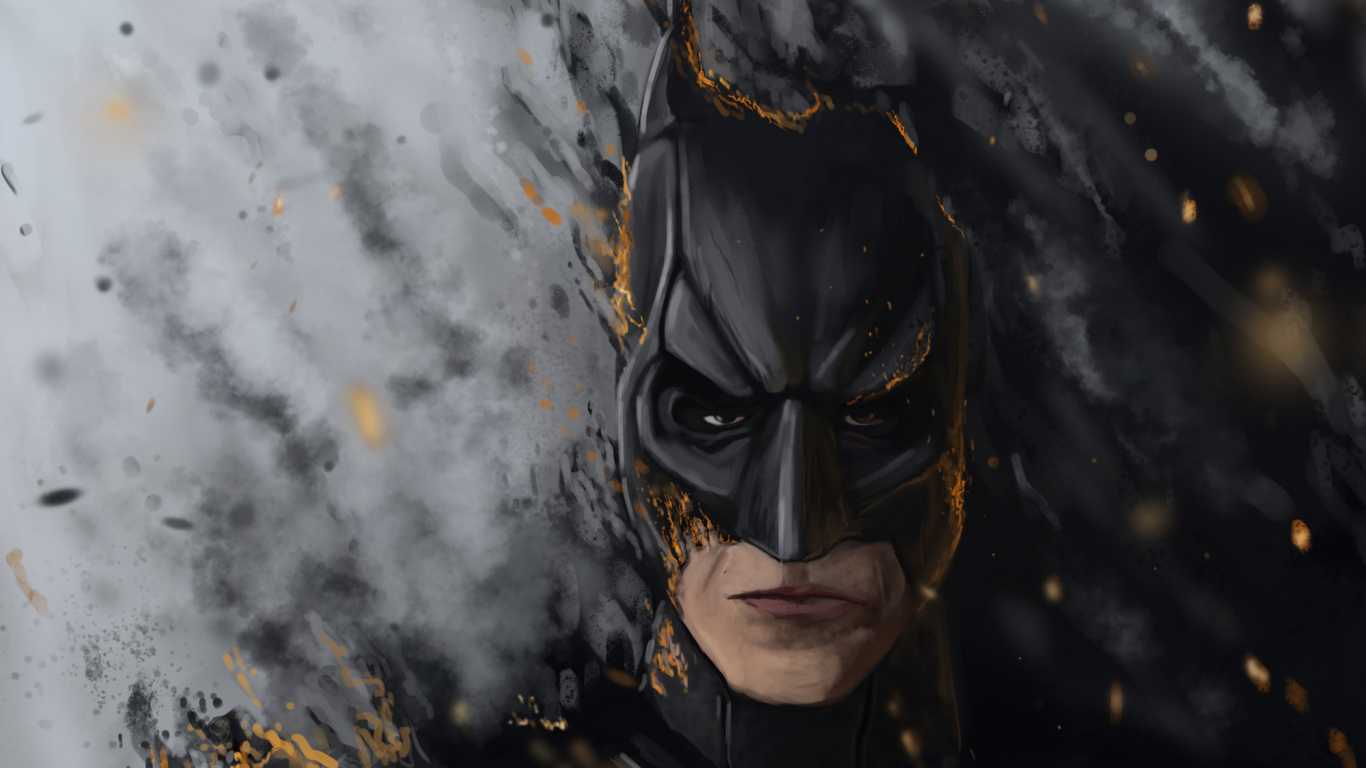 Persona en Máscara Negra Con Nubes Blancas. Wallpaper in 1366x768 Resolution