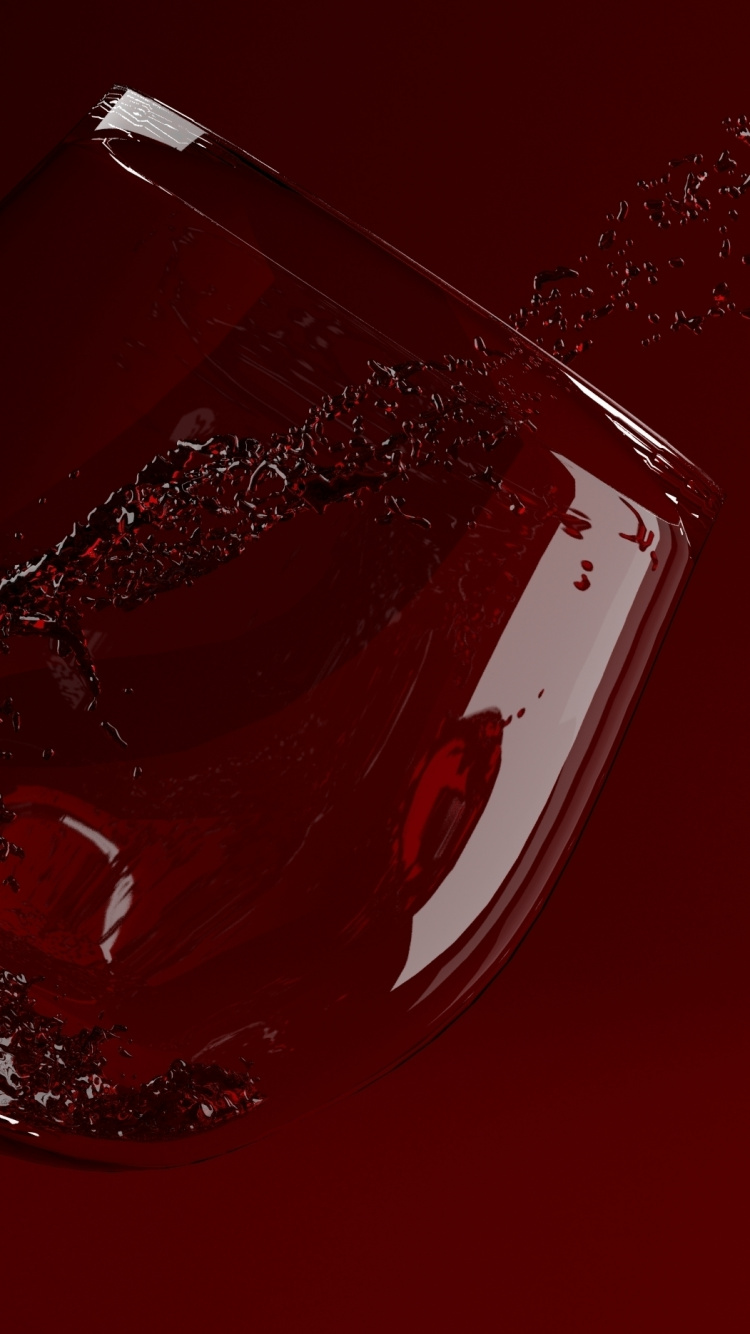 Vaso Transparente Con Líquido Rojo. Wallpaper in 750x1334 Resolution