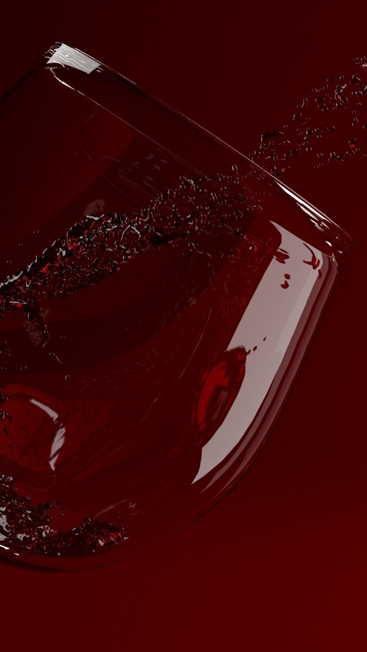 Clear Drinking Glass With Red Liquid. Wallpaper in 720x1280 Resolution