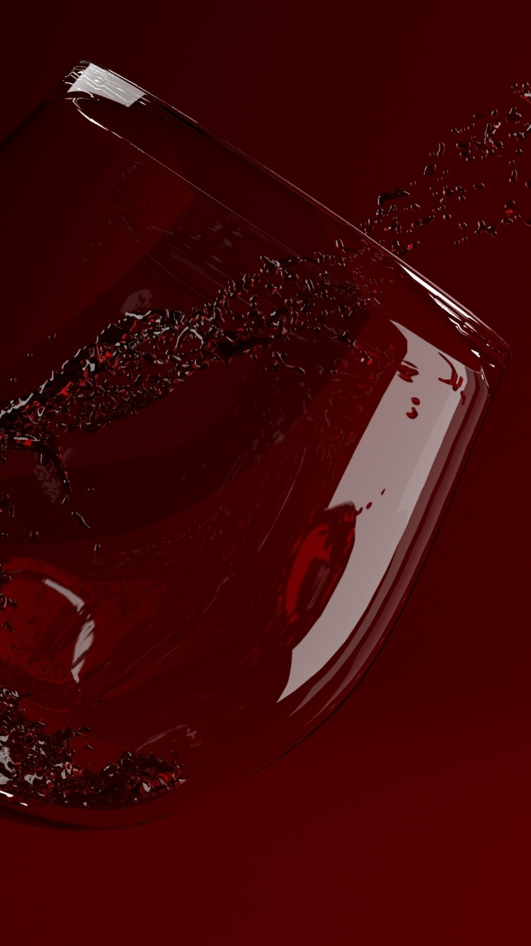 Verre à Boire Clair Avec Liquide Rouge. Wallpaper in 750x1334 Resolution