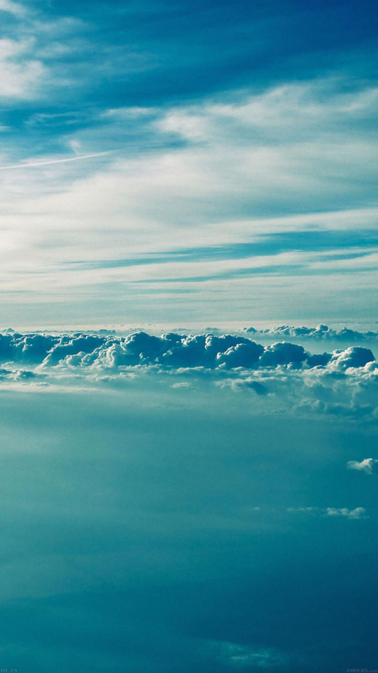 Apple, Blue, Turquoise, Daytime, Cloud. Wallpaper in 750x1334 Resolution
