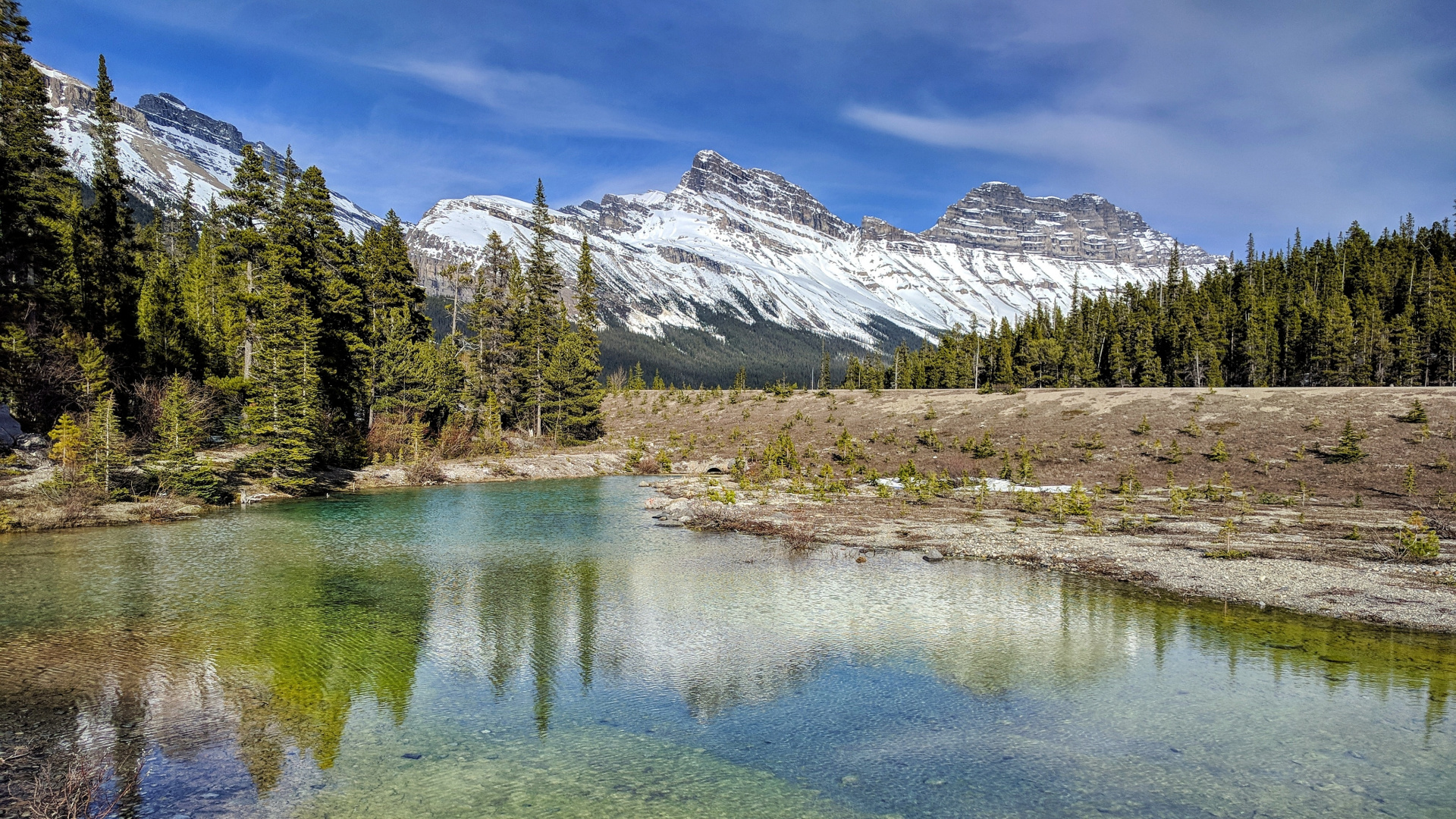 Rocky Mountains, Canadian Rockies, Mountain, Blue Ridge Mountains, Water. Wallpaper in 1920x1080 Resolution