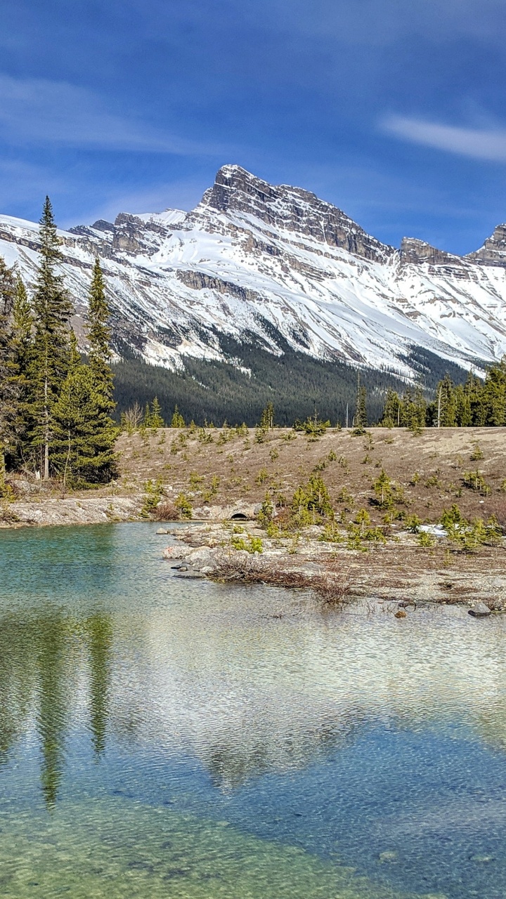 Rocky Mountains, Canadian Rockies, Mountain, Blue Ridge Mountains, Water. Wallpaper in 720x1280 Resolution