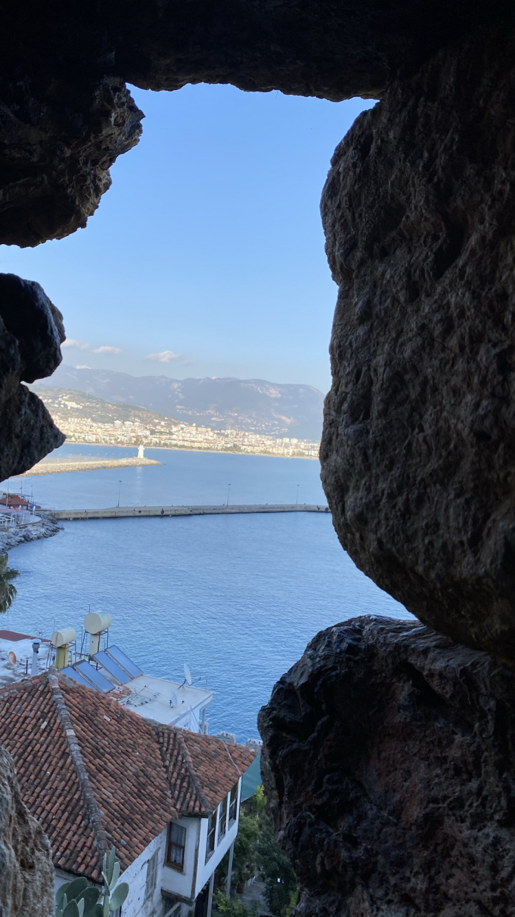 大海, 天然拱门, 海洞, Azure, 木 壁纸 750x1334 允许