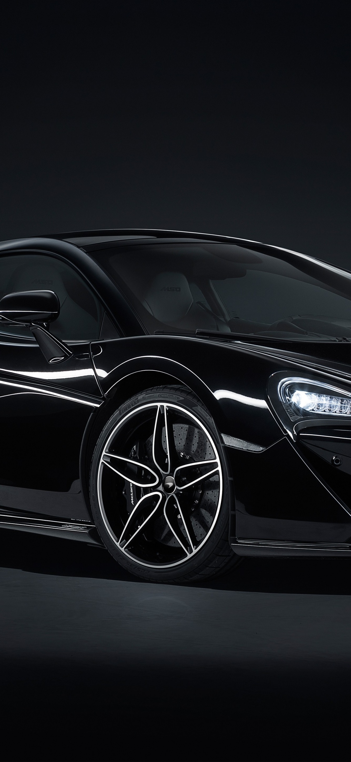 Black Mclaren, 2018 McLaren 570GT, Mclaren Automotive, Mclaren, King. Wallpaper in 1125x2436 Resolution