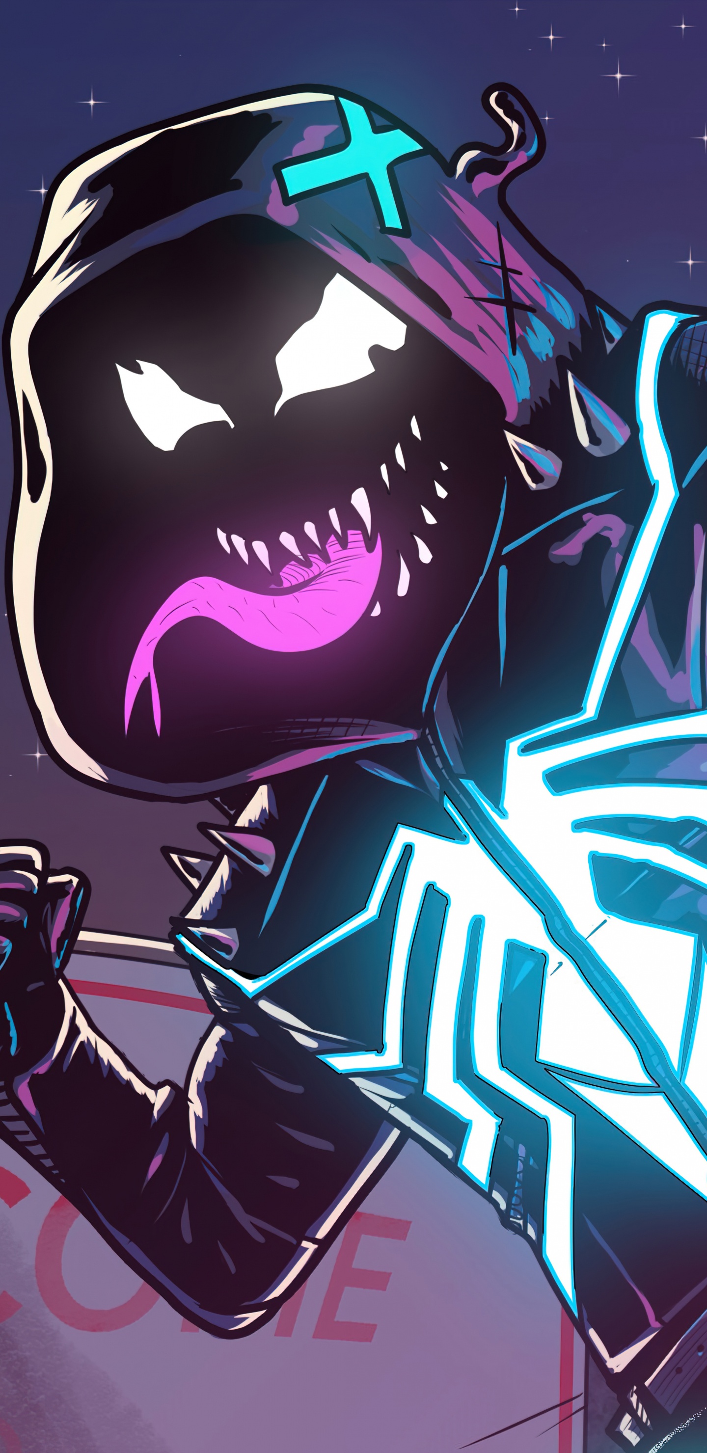 Neon-Gift, Spider-man, Gift, Superhelden, Kunst. Wallpaper in 1440x2960 Resolution