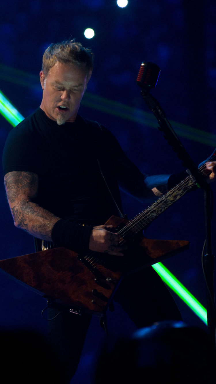 Metallica Through The Never, James Hetfield, Metallica, Performance, Musician. Wallpaper in 750x1334 Resolution