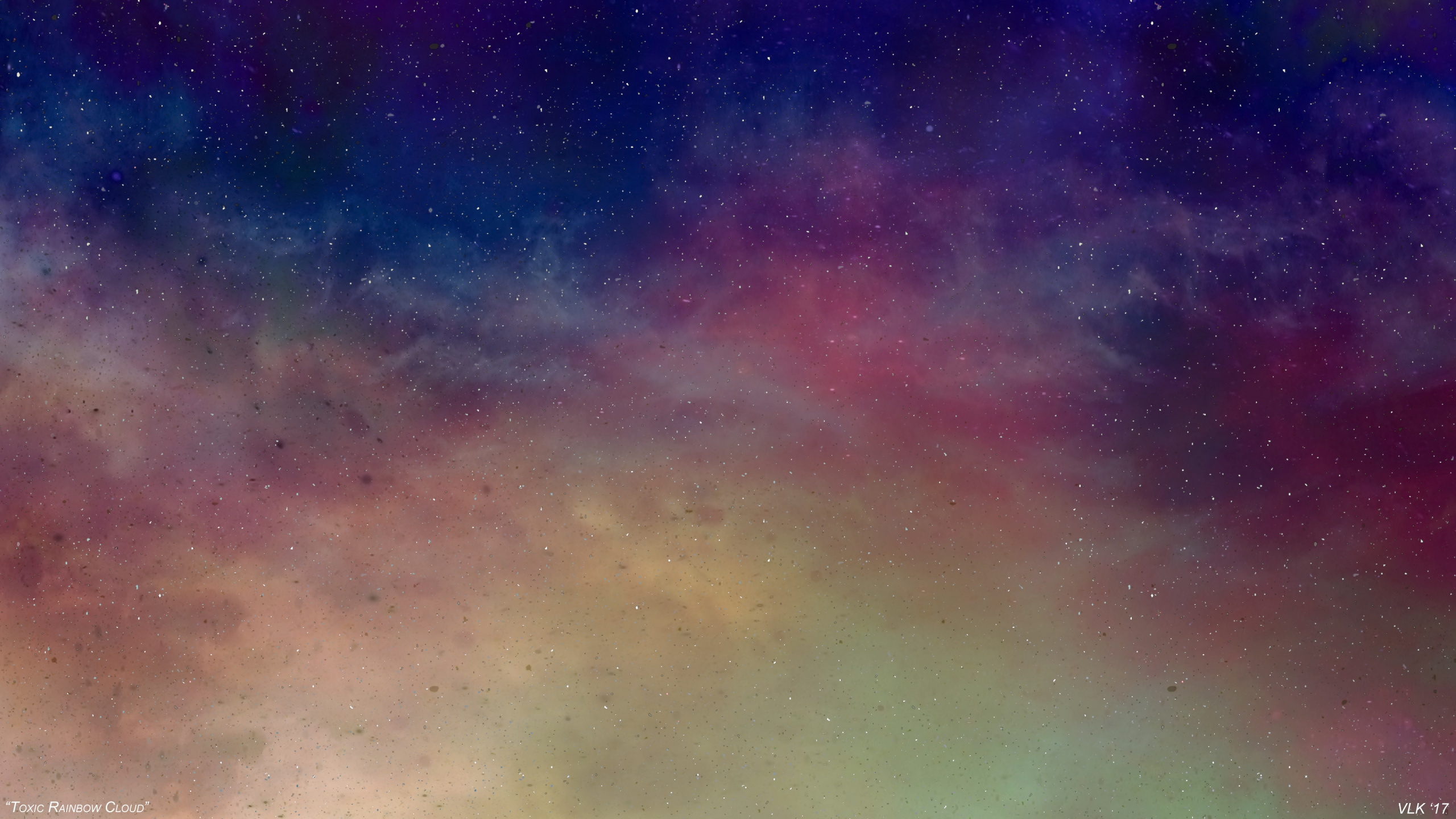 Blue and Orange Sky With Stars. Wallpaper in 2560x1440 Resolution
