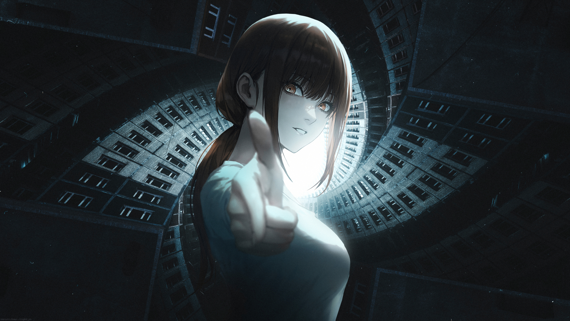 Makima Kettensägenmann 2k, Hände, Kettensägenmann, Anime, Ärmel. Wallpaper in 1920x1080 Resolution