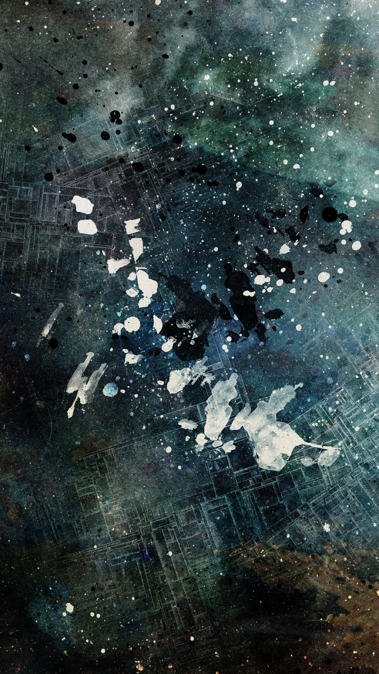 Black and White Abstract Painting. Wallpaper in 750x1334 Resolution