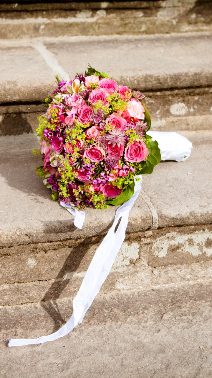 Flower Bouquet, Flower, Floral Design, Rose, Wedding. Wallpaper in 720x1280 Resolution