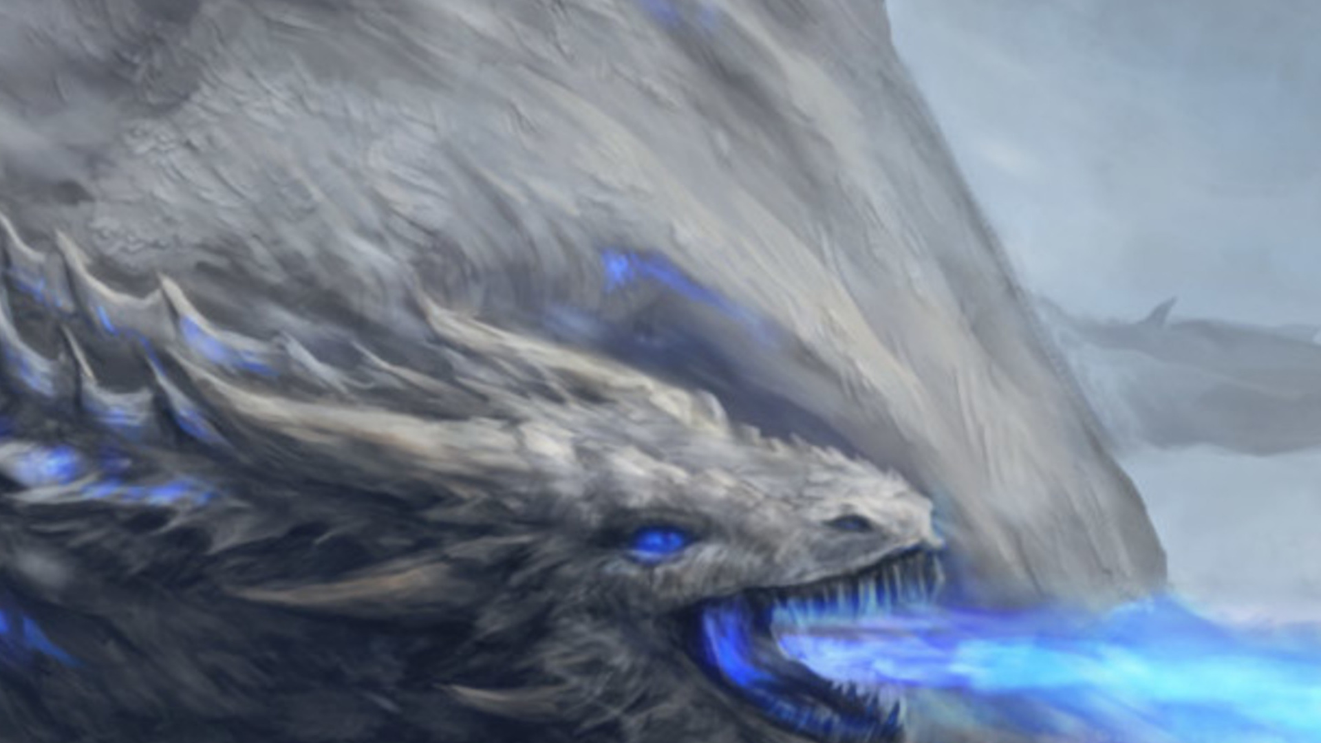 Visière Blanche, Le Roi De La Nuit, Blanc Walker, Viserion, Game of Thrones - Saison 8. Wallpaper in 1920x1080 Resolution