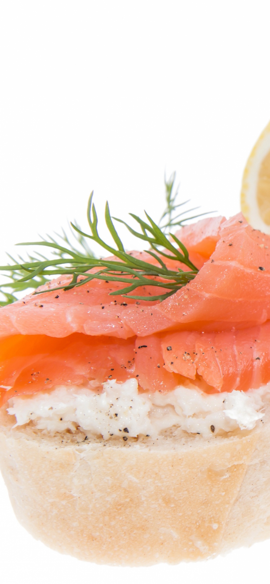 Citron et Fraise Tranchés Sur du Pain Brun. Wallpaper in 1125x2436 Resolution