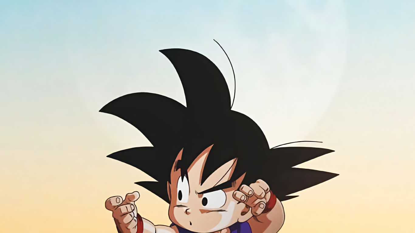 Download wallpaper 1366x768 black goku and trunks, dragon ball