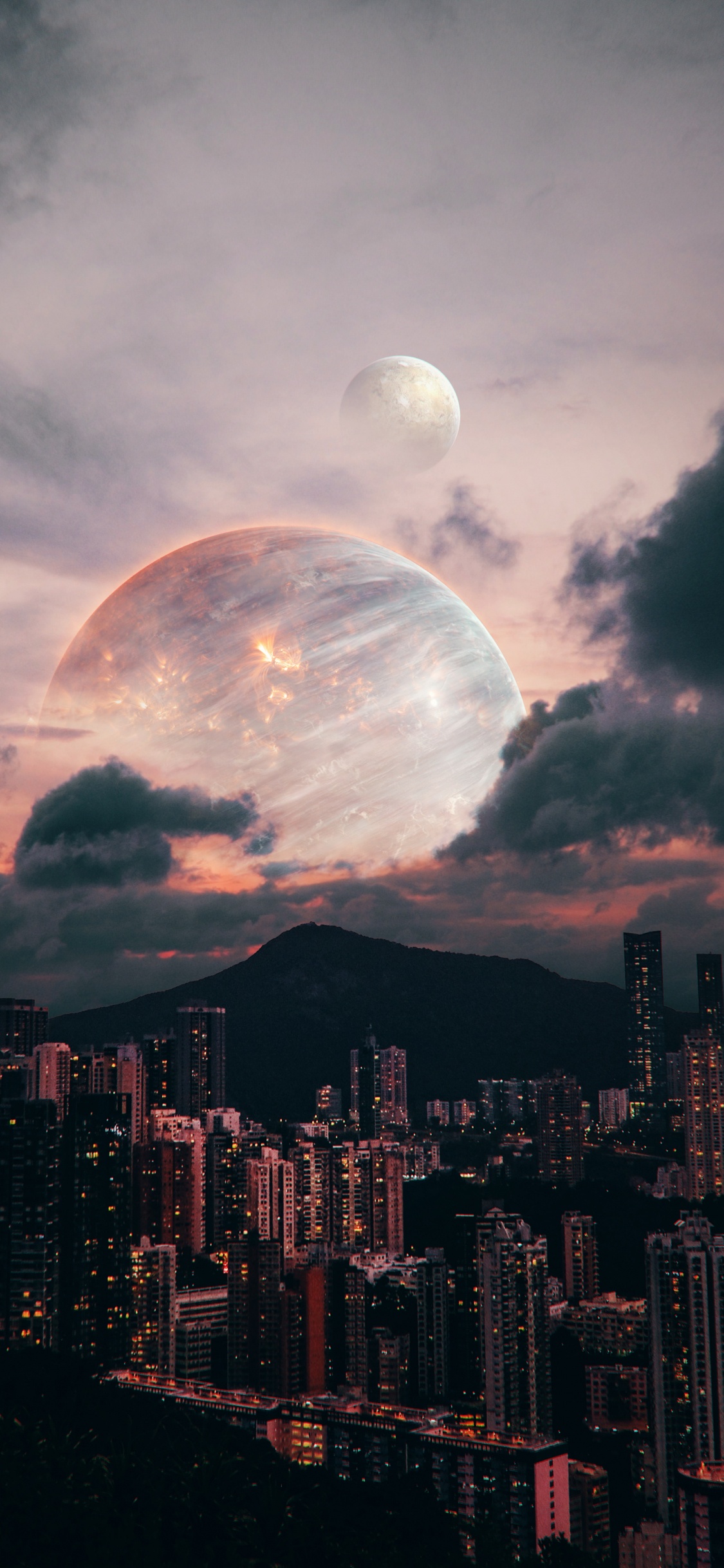 Meine Zitronen, Cloud, Atmosphäre, Wolkenkratzer, Tageszeit. Wallpaper in 1125x2436 Resolution