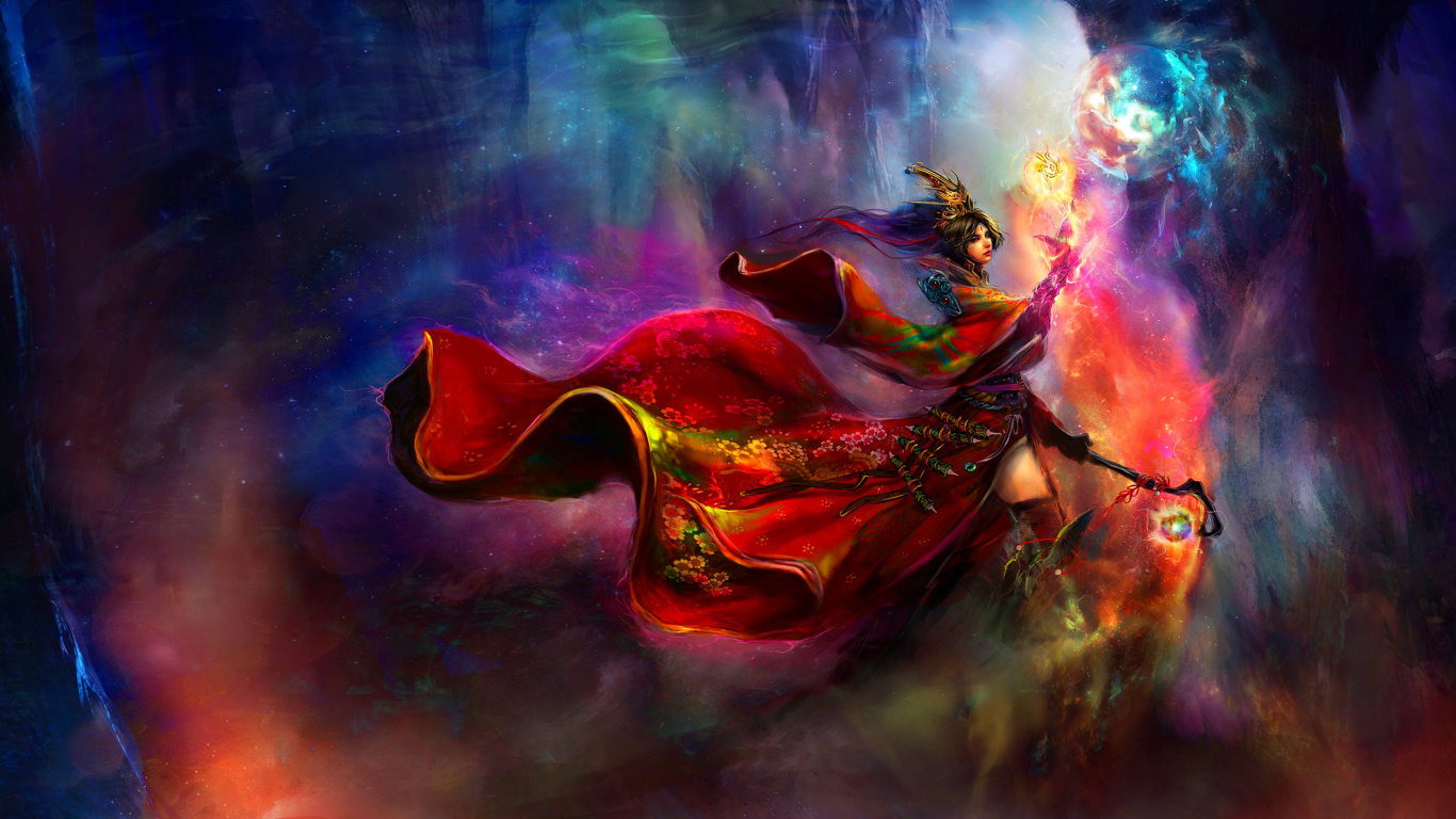 Red and Black Abstract Painting. Wallpaper in 1366x768 Resolution