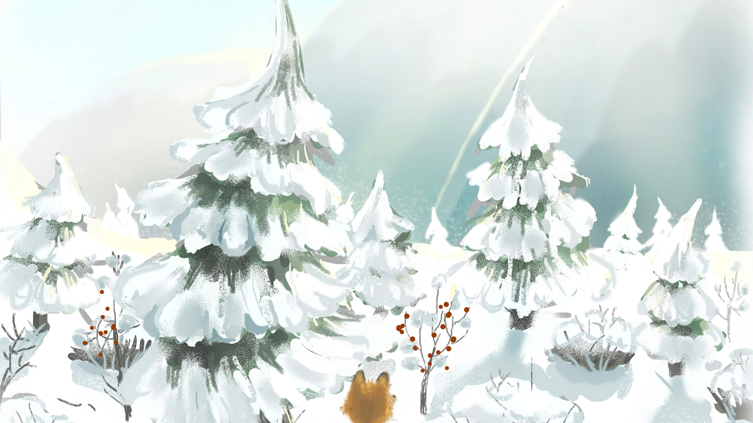 圣诞树, 圣诞节那天, 松的家庭, Fir, 冬天 壁纸 2560x1440 允许