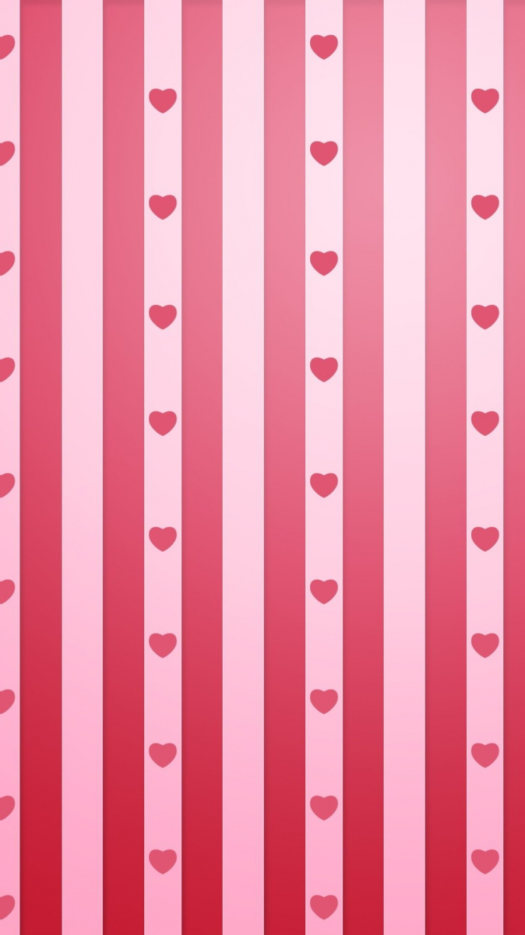 el Día de San Valentín, Rojo, Rosa, Patrón, Fila. Wallpaper in 750x1334 Resolution