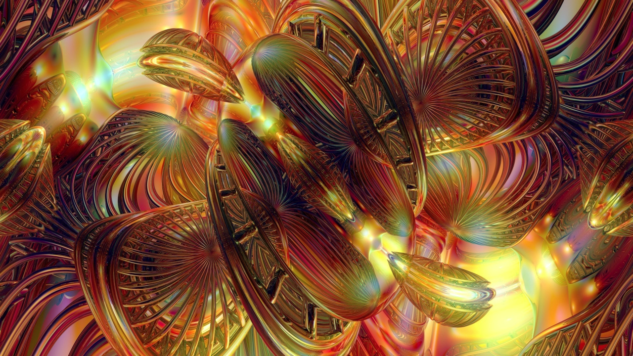 Peinture Abstraite Rouge et Jaune. Wallpaper in 1280x720 Resolution