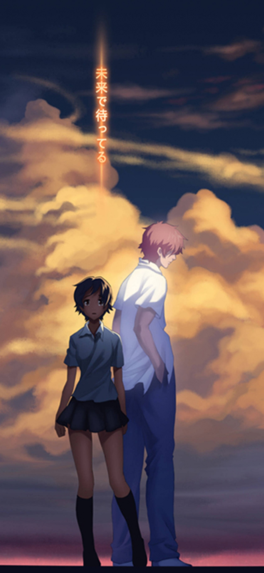 Mädchen, Das Durch Die Zeit Gesprungen Ist, Anime, Chiaki Mamiya, Kunst, Cloud. Wallpaper in 1125x2436 Resolution