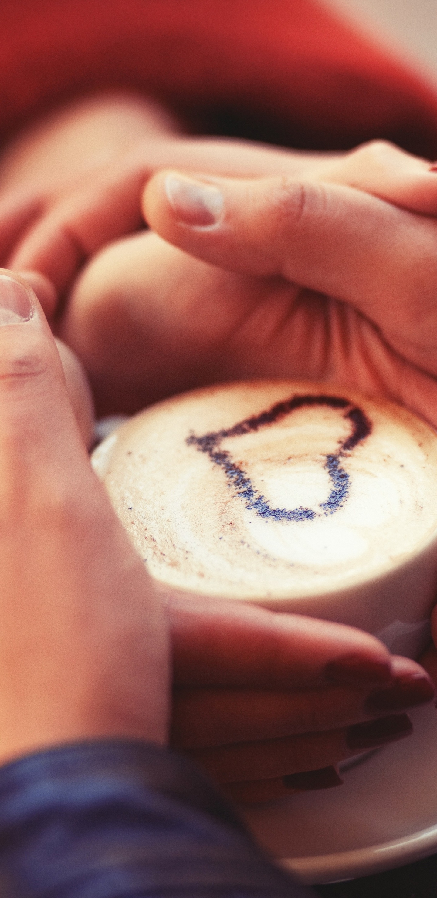 Personne Tenant un Ornement Rond Blanc et Marron. Wallpaper in 1440x2960 Resolution