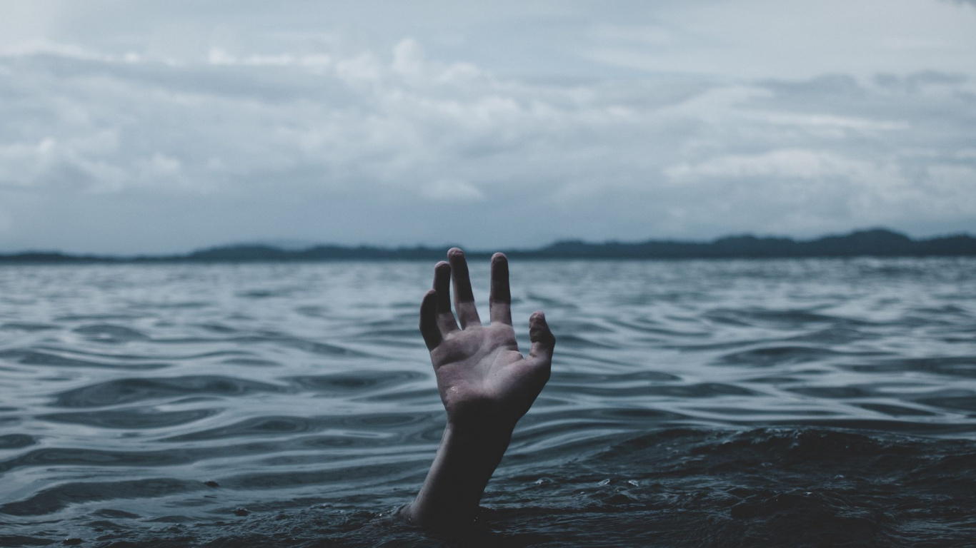 Dark Grunge Ocean Aesthetic, Ocean, Aesthetics, Sea, Nature. Wallpaper in 1366x768 Resolution