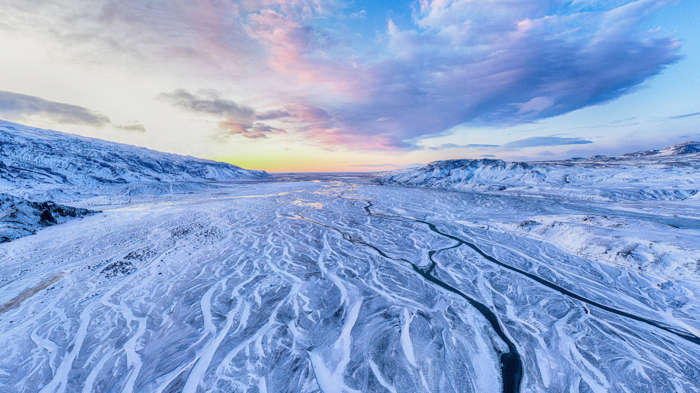 Gletscher, Island, Natur, Natürlichen Umgebung, Naturlandschaft. Wallpaper in 1366x768 Resolution