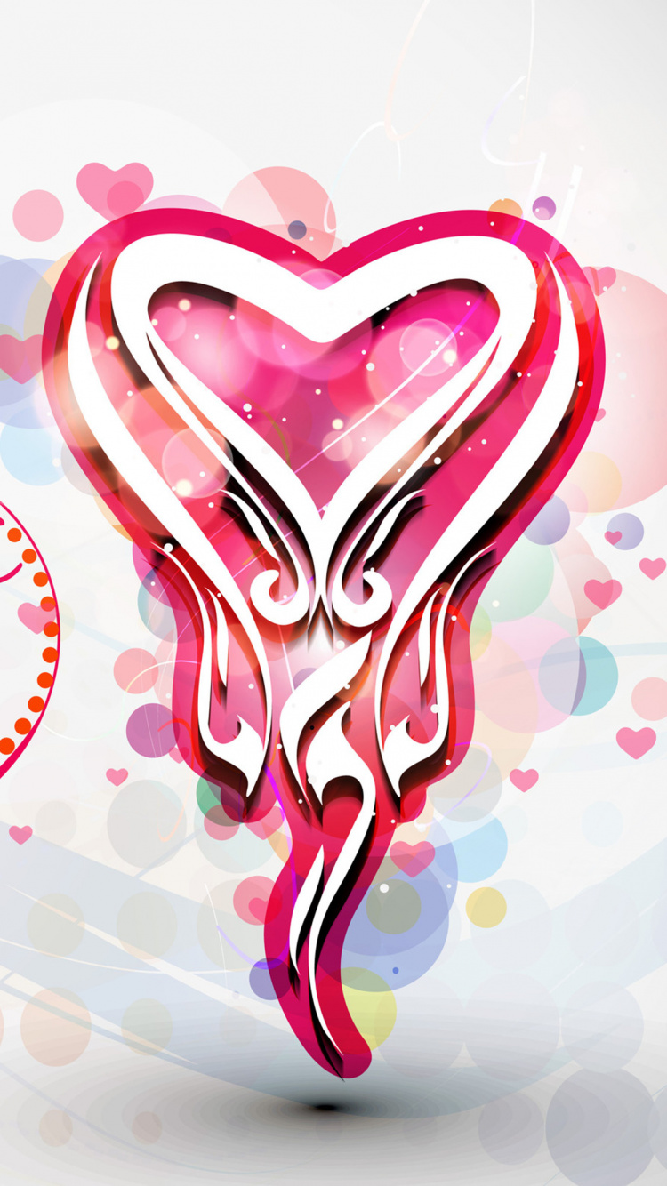 le Jour de Valentines, Cœur, Pink, Texte, Amour. Wallpaper in 750x1334 Resolution