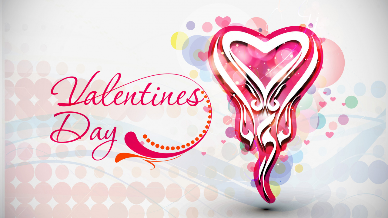 Valentines Day, Heart, Pink, Text, Love. Wallpaper in 1280x720 Resolution