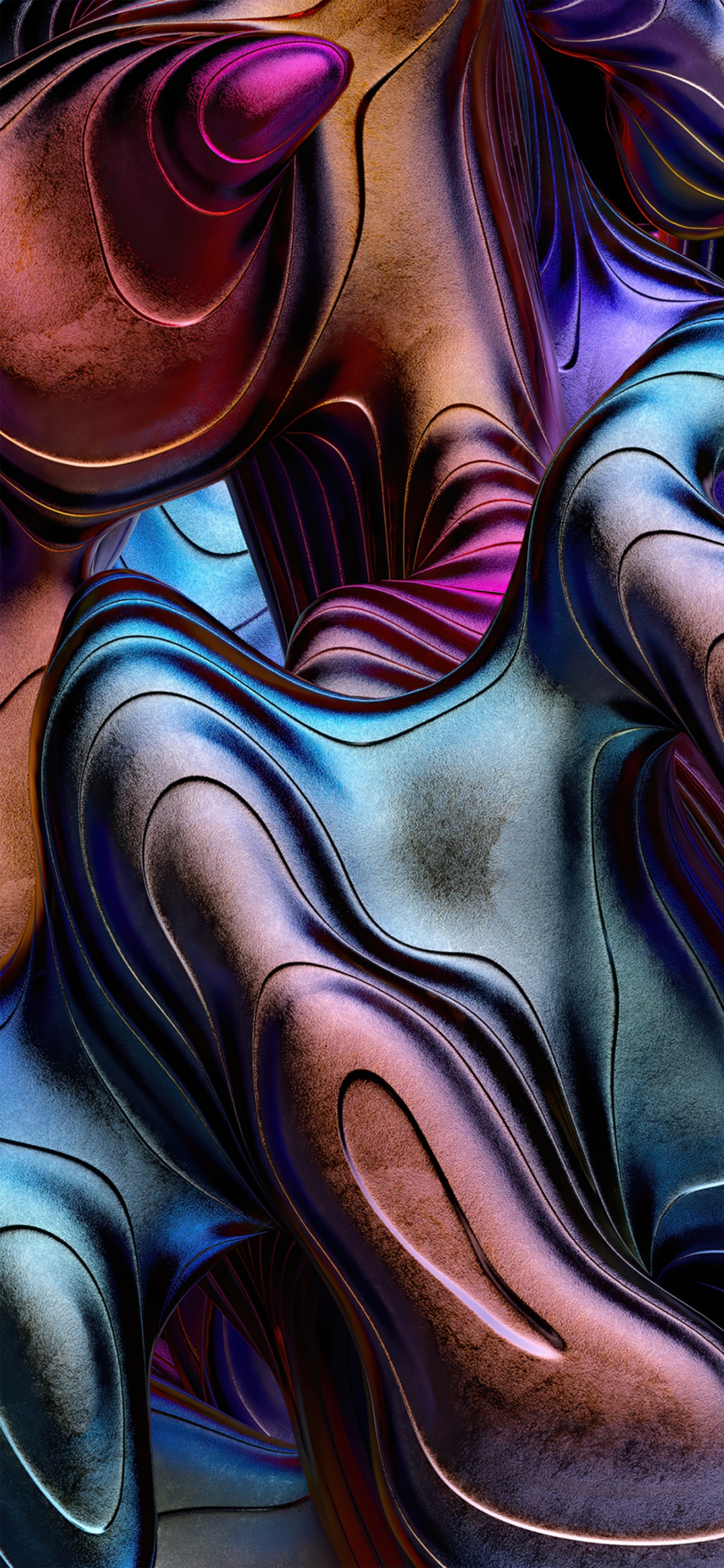 Arte Fractal, Arte Digital, Morado, Textil, Pintura. Wallpaper in 1125x2436 Resolution