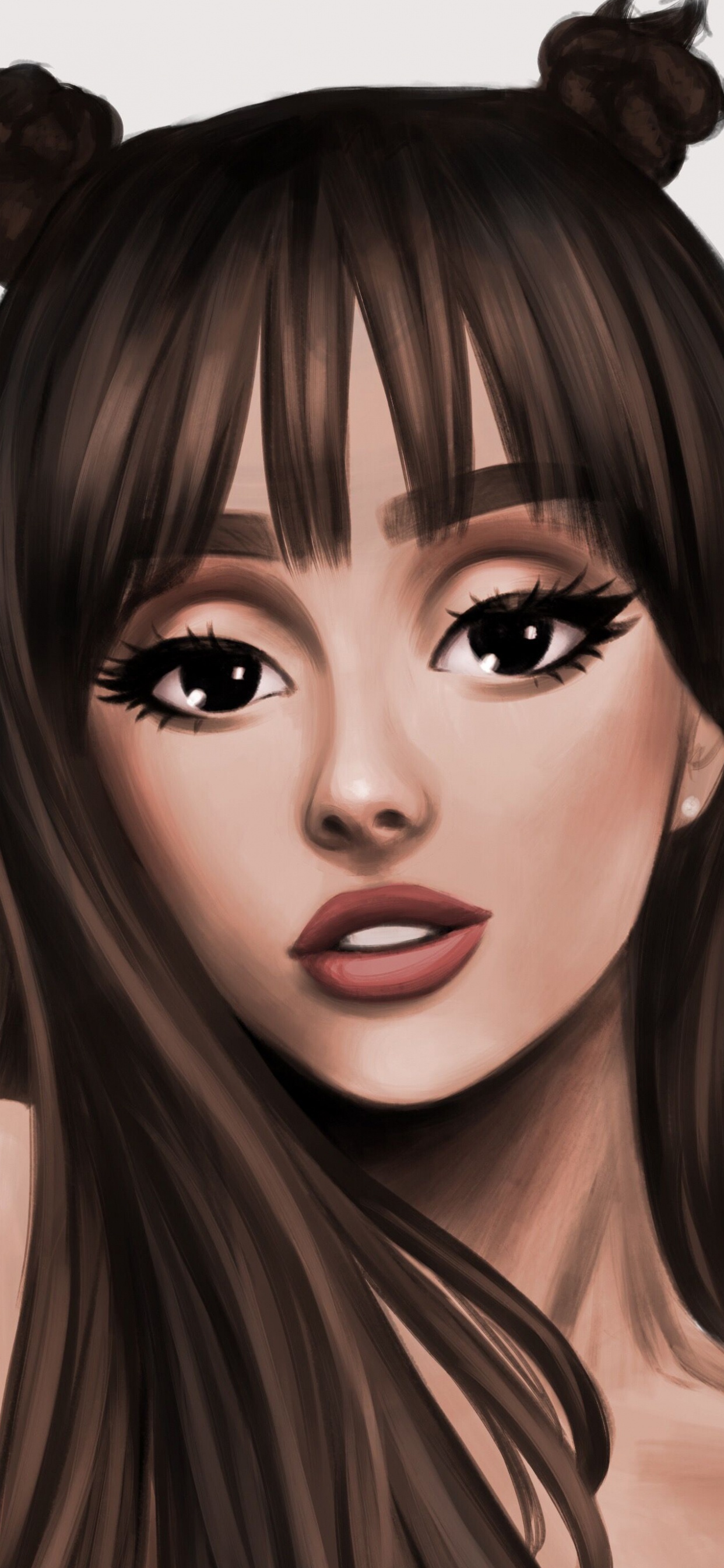 Ariana Grande, Dibujo, Arte, Arte Digital, Cabello. Wallpaper in 1242x2688 Resolution