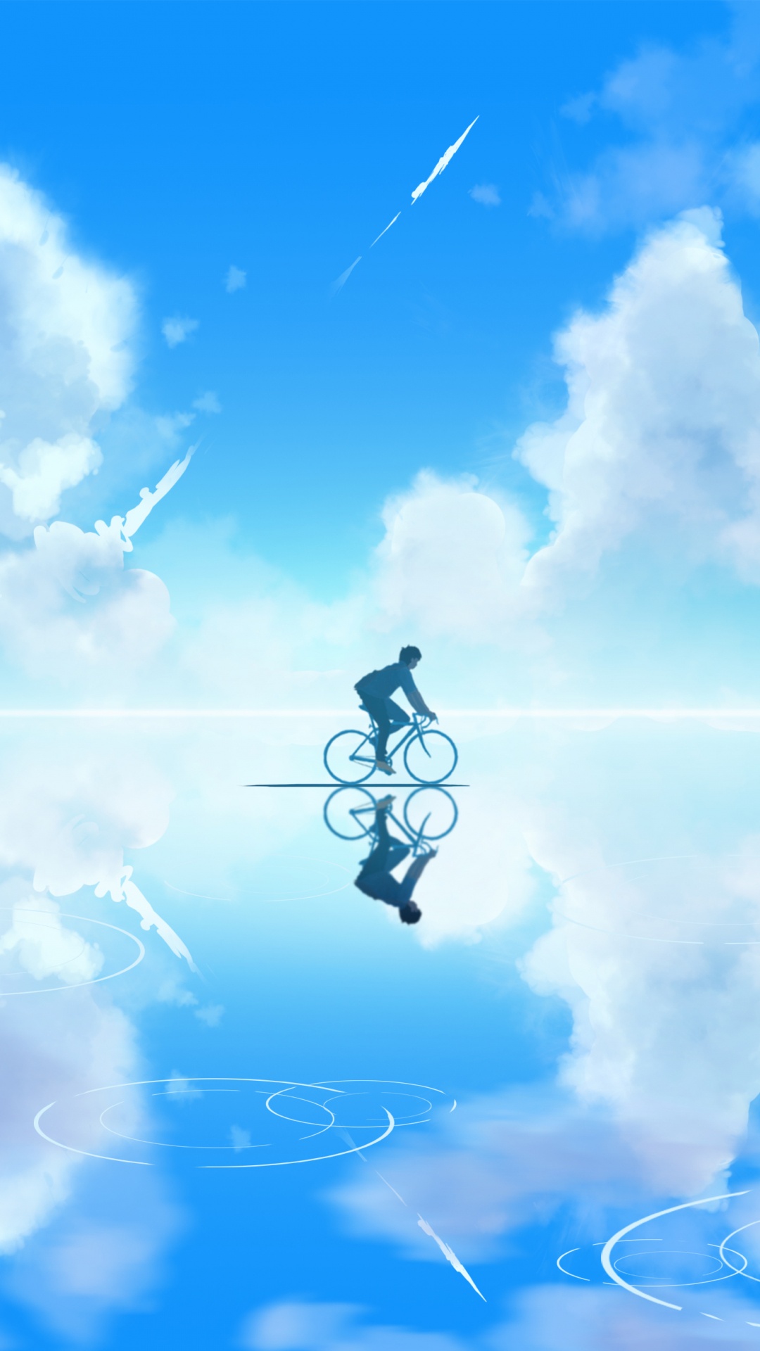 Weiße Wolken Und Blauer Himmel. Wallpaper in 1080x1920 Resolution