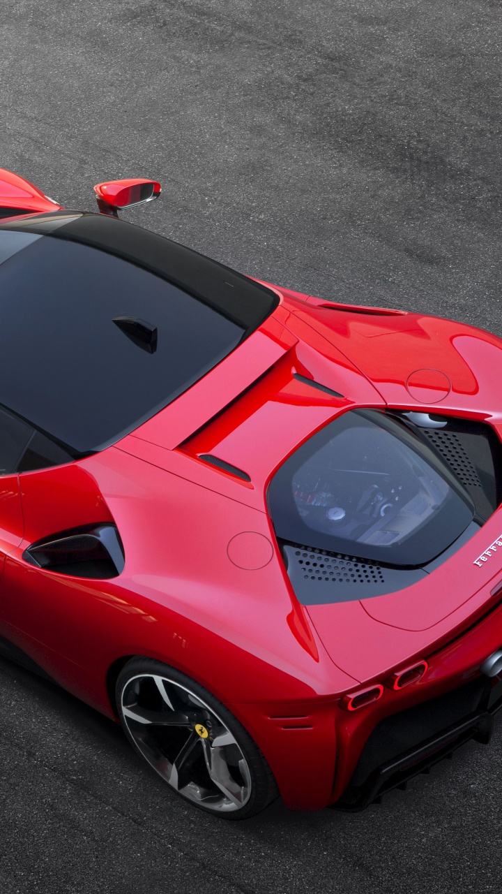 Ferrari Rojo 458 Italia en la Carretera. Wallpaper in 720x1280 Resolution