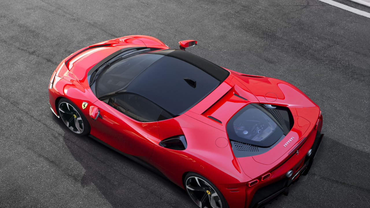 Ferrari Rouge 458 Italia Sur Route. Wallpaper in 1280x720 Resolution