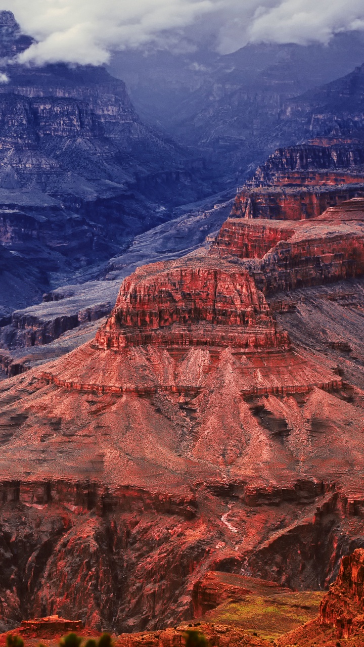 Brown and Gray Mountains Under White Clouds During Daytime. Wallpaper in 720x1280 Resolution