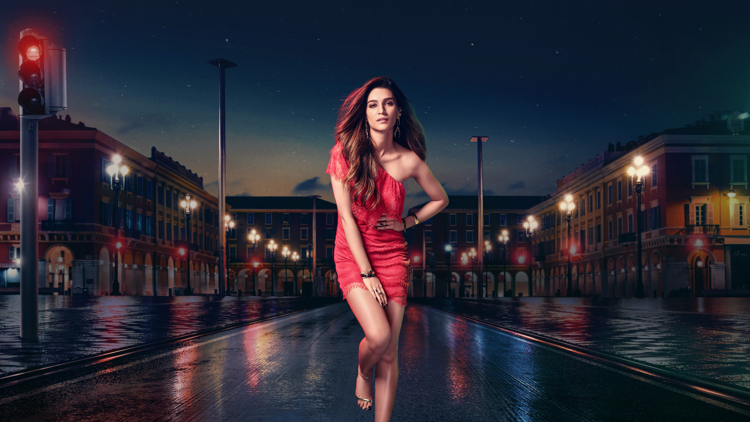 Bollywood, Schauspieler, Nacht, Mitternacht, Mädchen. Wallpaper in 2560x1440 Resolution