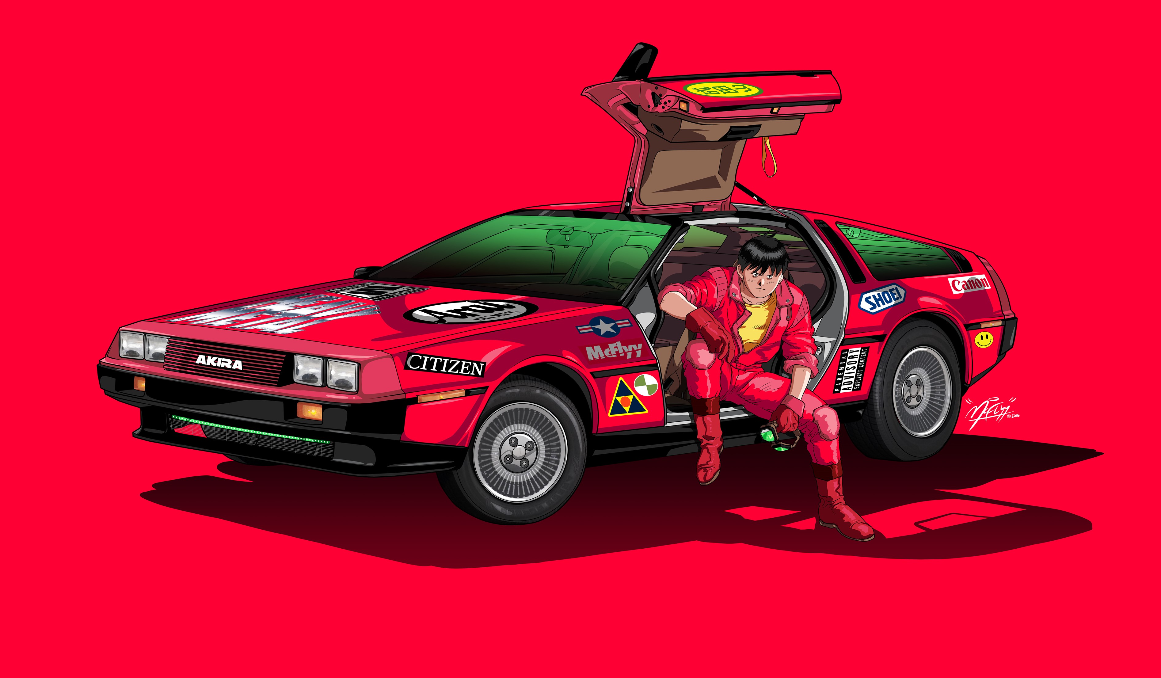 delorean desktop wallpaper