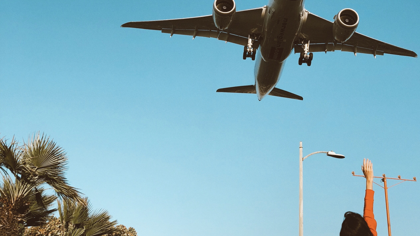 Los Angeles, Airplane, Air Travel, Aircraft, Wide Body Aircraft. Wallpaper in 1366x768 Resolution
