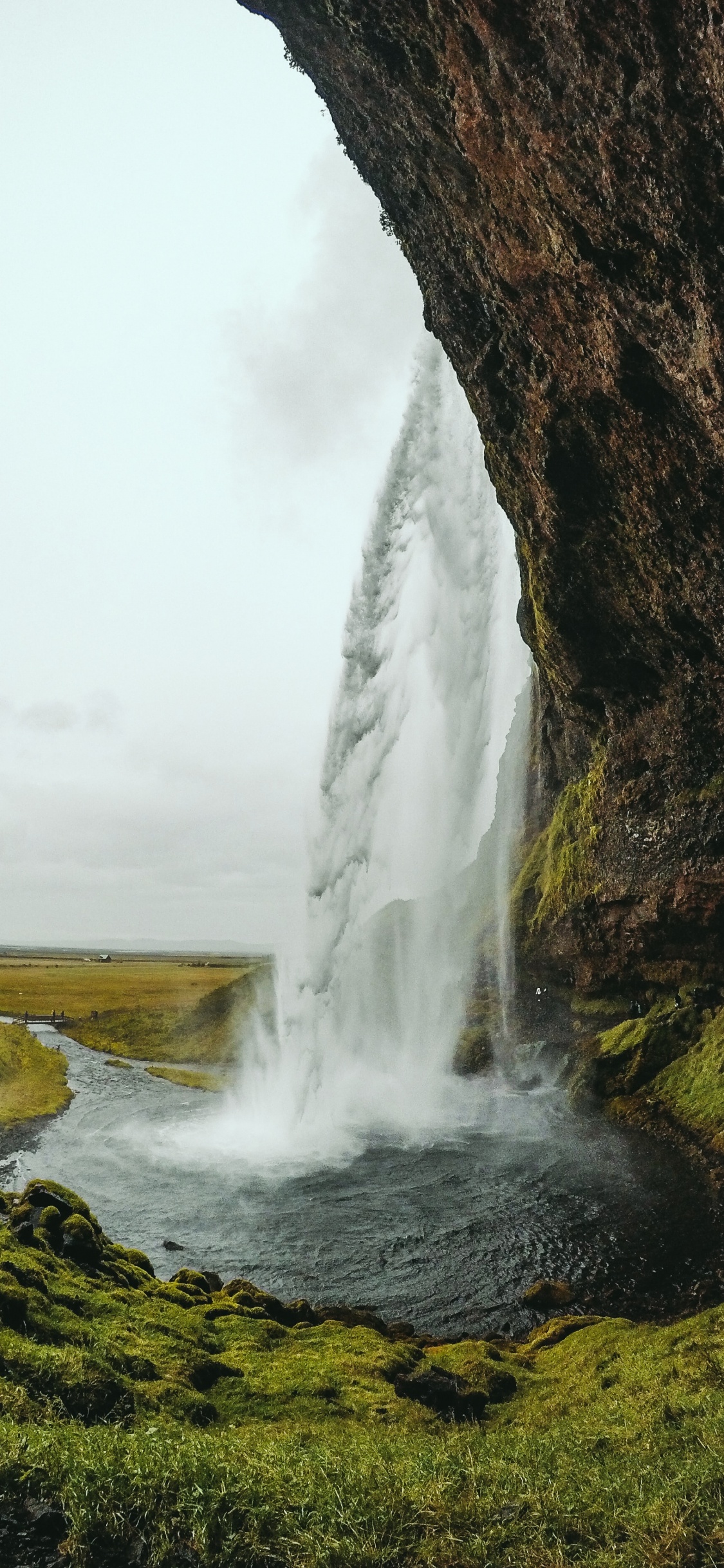 Waterfall, Body of Water, Water, Nature, Water Resources. Wallpaper in 1125x2436 Resolution