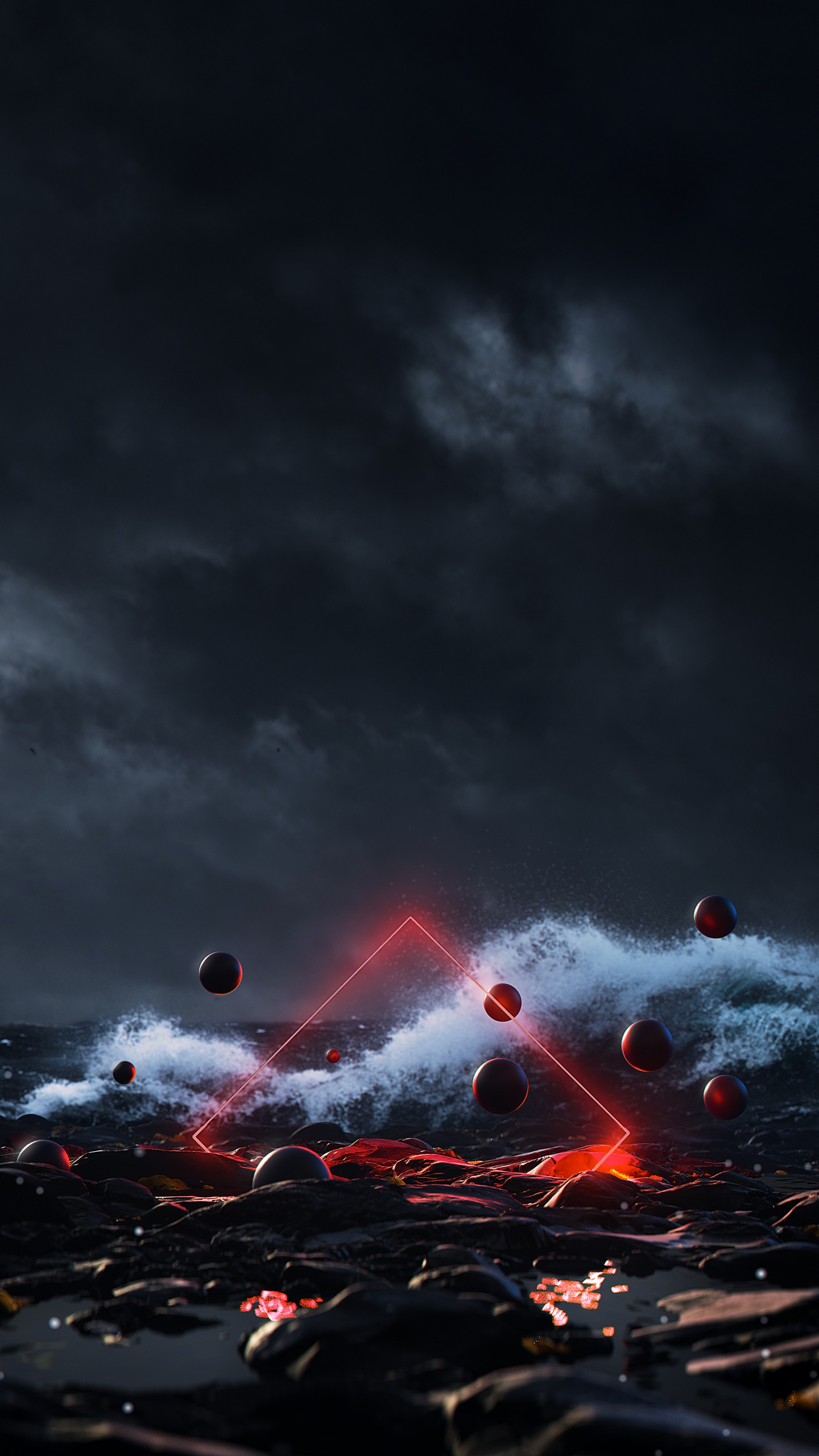 Agua, Mar, Ambiente, Lava, Iluminación Automotriz. Wallpaper in 1440x2560 Resolution