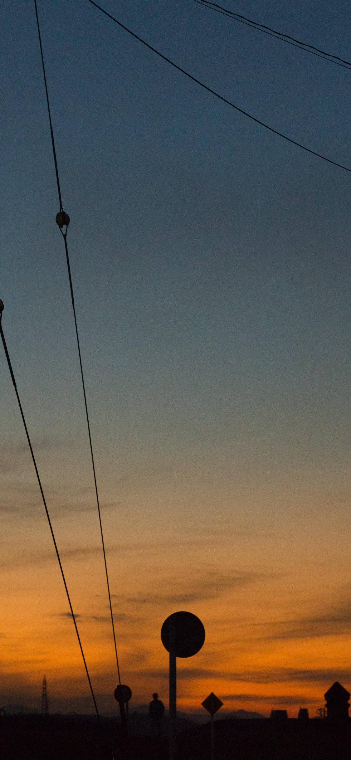 Atmosphère, la Journée, Infrastructure, Afterglow, Électricité. Wallpaper in 1125x2436 Resolution