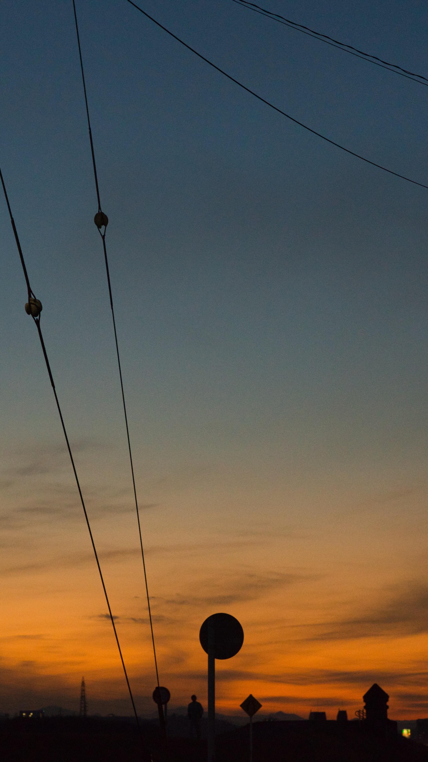 Atmosphère, la Journée, Infrastructure, Afterglow, Électricité. Wallpaper in 1440x2560 Resolution